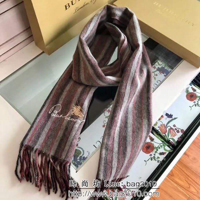 BURBERRY巴寶莉新款 品牌字母刺繡山羊絨圍巾 LLWJ6565